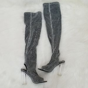 Charlotte Russe Glitter OTK boots!